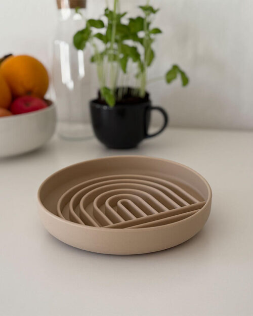 Slowfeeder Schüssel für Hunde Almon beige