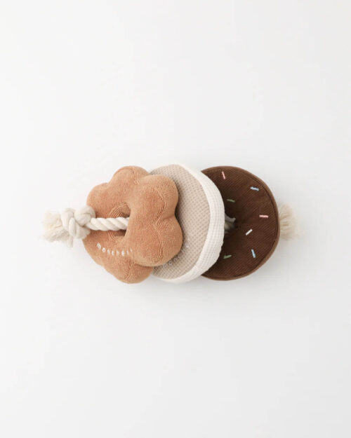 weiches donut set hundespielzeug mit seile