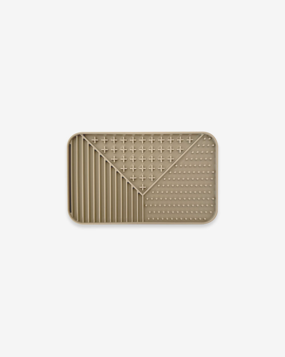 schleckmatte mit saugnäpfe beige