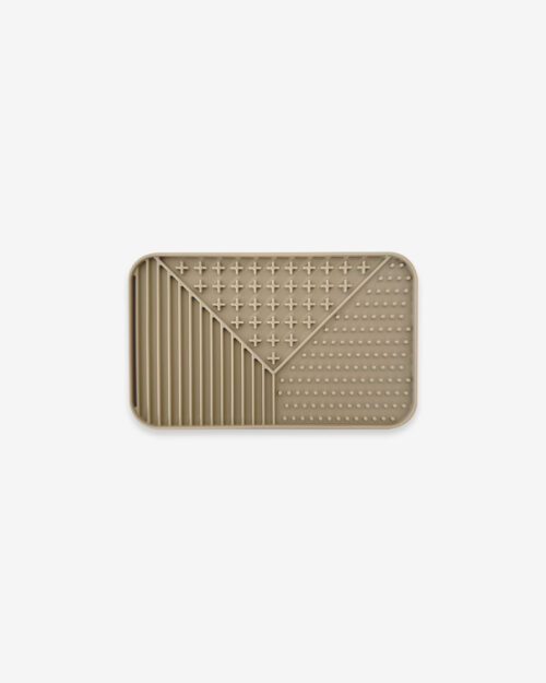 schleckmatte mit saugnäpfe beige