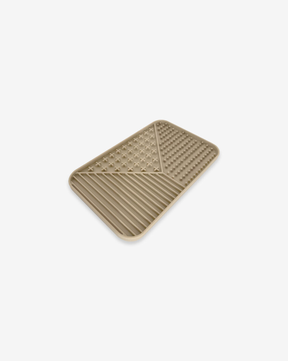schleckmatte mit saugnäpfe beige