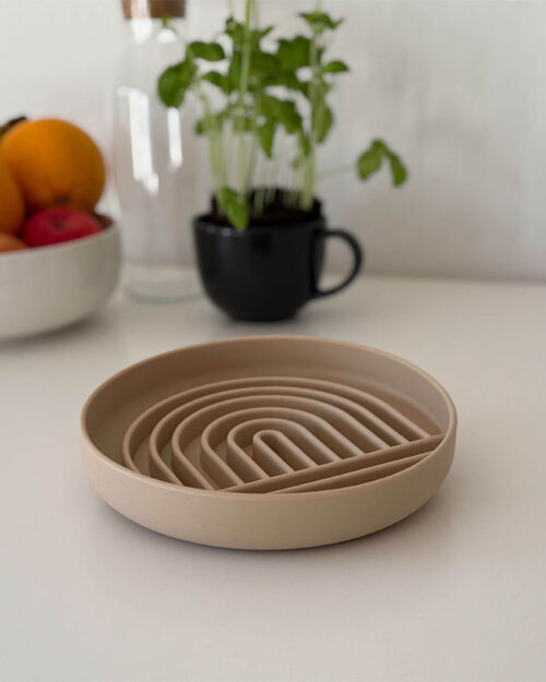 rainbow anti-schling napf für hunde beige